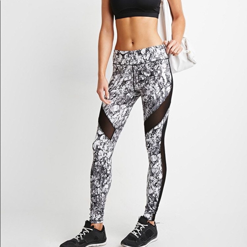 Marble Mesh Leggings